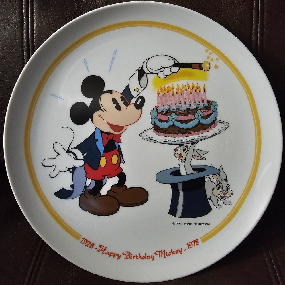 Happy Birthday Mickey 1928-1978 Plate
